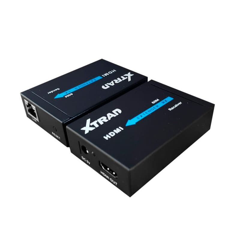 EXTENSOR HDMI 60 METROS VIA CABO CAT5/CAT6 RJ45 1VIA DK168-60M