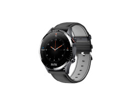 Relogio Smartwatch ** 1.3" Amoled Compat. Com IOS E Android Com Pulseira De Couro Preto Lvw-50 Level