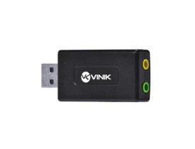 ADAPTADOR PLACA DE SOM USB 7.1 CANAIS VIRTUAL AUSB71 VINIK - 1