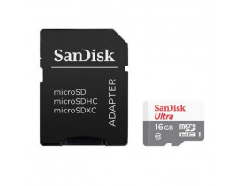 MEMORY CARD 16GB ULTRA COM ADAPTADOR SDSQUNB-016G-GN3MA CLASSE 10 SANDISK - 1