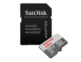 MEMORY CARD 32GB MICRO SD ULTRA C/ADAPT 100MB/S CLASSE 10 SDSQUNS-032G-GN3MA SANDISK - 1