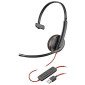 Headset Monoauricular Usb Com Microfone Blackwire C3210 Plantronic - 1
