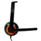 Headset Talk Biauricular Type-C Com Microfone Preto/Laranja Hs108 Oex - 2