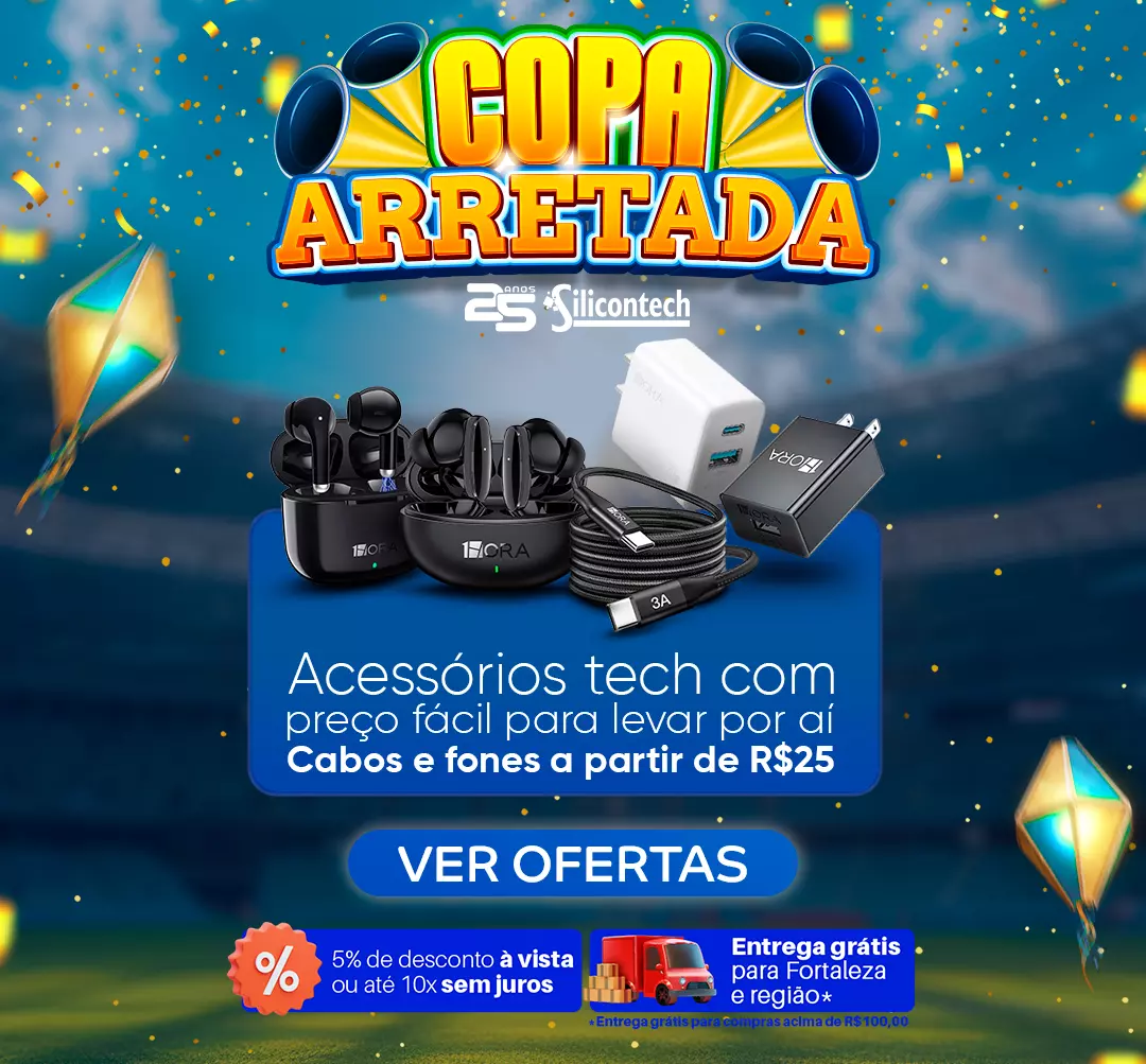 Copa Arretada Fones e cabos Mobile