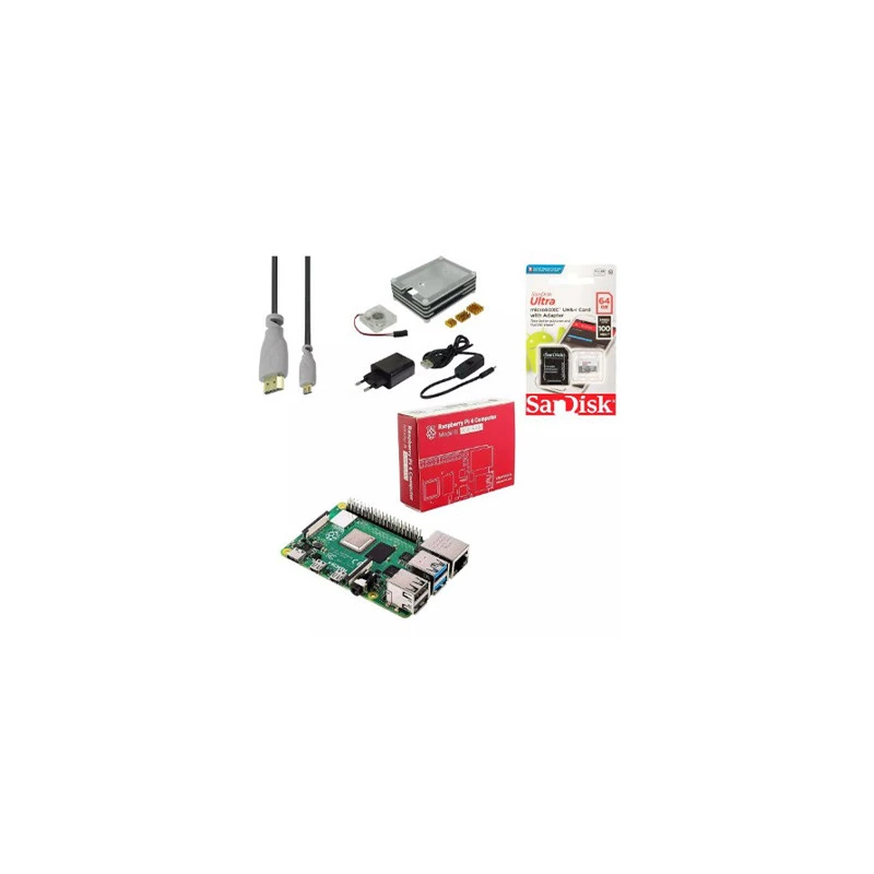 Kit Raspberry Pi4 Model B 8Gb Com Sd 16Gb Microhdmi Case E Fonte