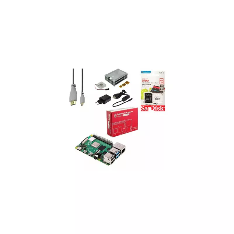 Kit Raspberry Pi4 Model B 8Gb Com Sd 16Gb Microhdmi Case E Fonte