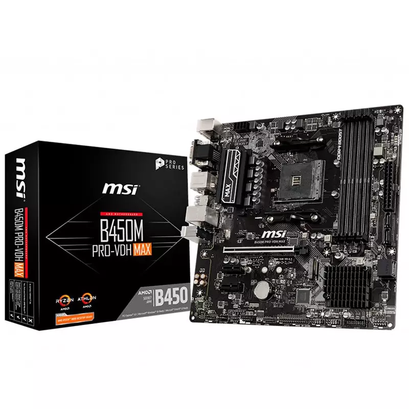 マザーボード MSI B450M PRO-VDH MAX + Ryzen 5 5600X Placa Mae B450M Pro-Vdh Max Ddr4 M2 1/2/3 Ger Vga/Dvi/Hdmi Chipset