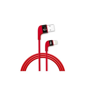 Cabo Usb X Usb Lightning Para Iphone 8/X/Xr/11/12/13 Conector 90 1M Vermelho Xft810Rd Elg - 1