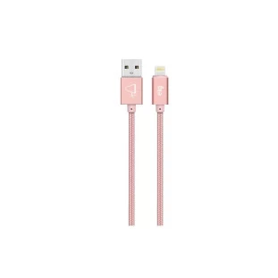 Cabo Usb X Usb Lightning Para Iphone 8/X/Xr/11/12/13 Flat Trancado 1M Rosa L810Brg Elg - 1