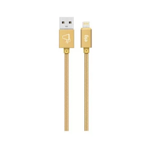 Cabo Usb X Usb Lightning Para Iphone 8/X/Xr/11/12/13 Flat Trancado 2M Dourado L820Bg Elg - 1