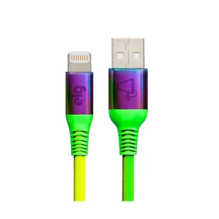 Cabo Usb X Usb Lightning Para Iphone 8/X/Xr/11/12/13 Rainbow 1 Metro L810Rb Elg - 1