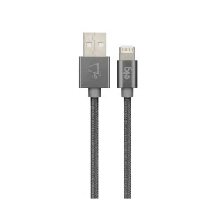 Cabo Usb X Usb Lightning Para Iphone 8/X/Xr/11/12/13 Tecido Trancado 1.0M Cinza C810By Elg - 1