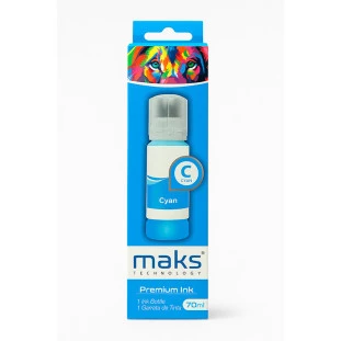 Refil Tinta 70Ml Ciano Compativel Para Impressoras Epson L3150 Maks