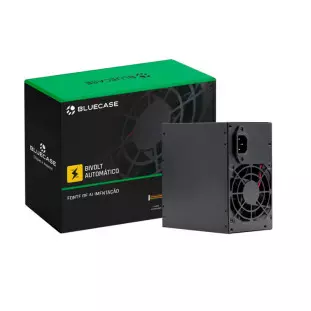 Fonte Atx 350W Ps/3 Bivolt Automatico Com Cabo Blu350-Atps3 Preto Bluecase - 1