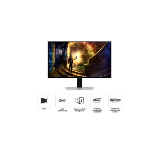Monitor 27" Oled Gamer Odyssey Freesync 240Hz Hdmi/Displayport Ls27Dg300Elxzd Samsung
