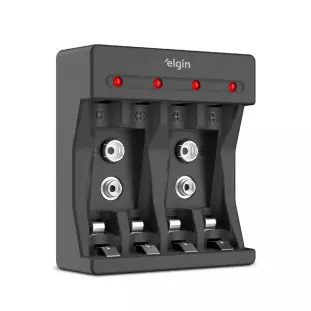Carregador De Pilhas AA/AAA E Baterias 9V Sem Pilhas 46Rscusb00np Elgin - 1