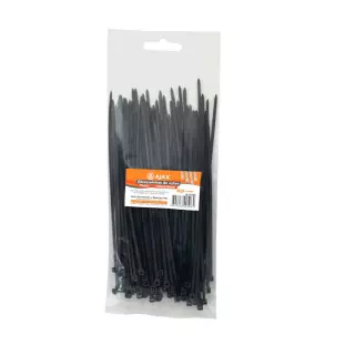Abracadeira Nylon 150x2,5Mm | Pacote Com 100 Unidades | Preto A11004 Ajax - 1