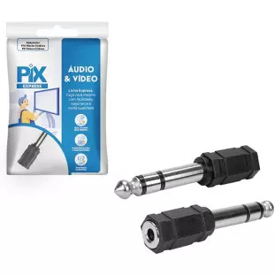 Adaptador P10 M Estereo X P2 F Estereo Pix - 1