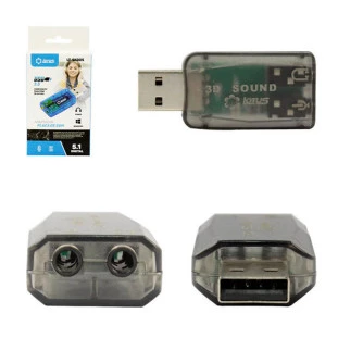 Adaptador Placa De Som 5.1 Usb 2.0 Com Entrada P2 Fone E Microfones Ad0085Lt Lotus - 1