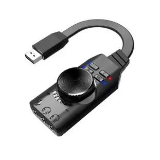 Adaptador Placa De Som 7.1 Usb Preto Plextone - 1