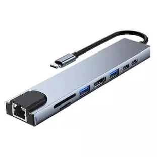 Adaptador Usb Hub Extensor Usb-C 8 Em 1 At-Tpc-8In1 Ad0614sk Shinka - 1