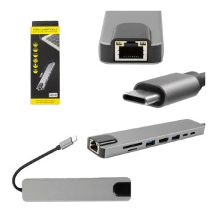 Adaptador Usb Hub Extensor Usb-C 8 Em 1 Byl-2017L 1381 Ad0614 Generico - 1