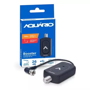 Amplificador Interno De Sinal De Tv Vhf-Uhf-Fm-Hdtv Booster Bt-26 Aquario - 1