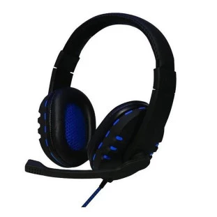 Headset Gamer Bit Biauricular Usb Com Microfone Preto/Azul Hs206 Oex - 1