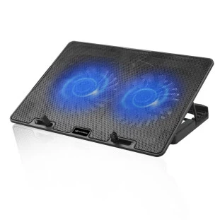 Base Para Notebook 10" A 15.6" Com 2 Cooler Fans Ajuste De Altura Usb Nbc-50Bk C3 Tech - 1