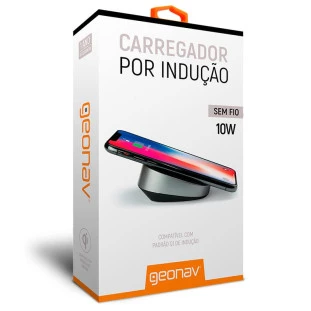 CARREGADOR POR INDUCAO SEM FIO 10W QI10WU GEONAV - 1