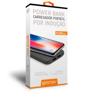CARREGADOR POR INDUCAO SEM FIO 5W PB10000QIGR GEONAV - 1