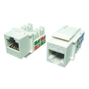 CONECTOR RJ45 FEMEA KEYSTONE CAT6 BRANCO - 1