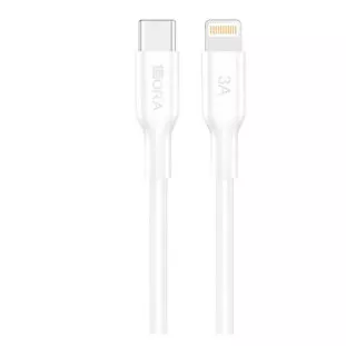 Cabo De Carregamento Usb-C M X Lightning M 3A 1 Metro Branco Pvc Cab258 1hora - 1