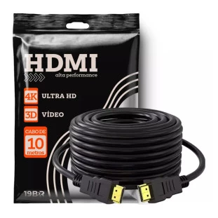 Cabo Hdmi X Hdmi 10,0 Metros 3D 4K Fhd 4K 19Br - 1