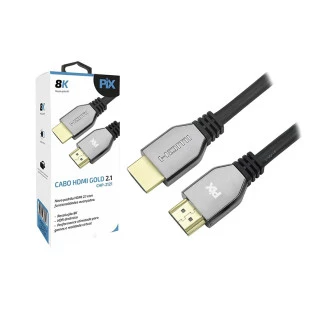 Cabo Hdmi X Hdmi 1,5 Metros 2.1 8K Gold Hdr 018-1015 Pix - 1