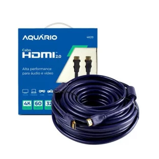 Cabo Hdmi X Hdmi 20,0 Metros 2.0 4K Ultrahd 4K20 Aquario - 1