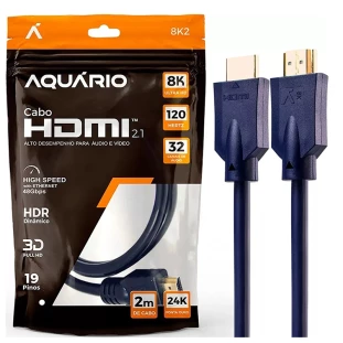Cabo Hdmi X Hdmi 2,0 Metros 2.1 8K Ultrahd 8K2 Aquario - 1