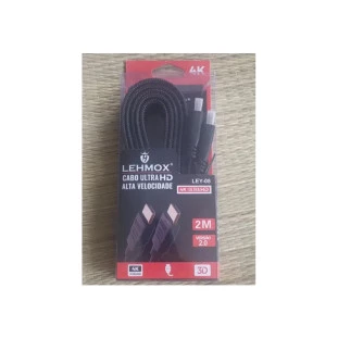 Cabo Hdmi X Hdmi 2,0 metros 1.4 Sem Filtro Achatado Ley-08 Cb0549 Lehmox - 1