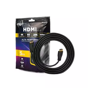 Cabo Hdmi X Hdmi 5,0 Metros 2.0 3D 4K Uhd 4K Hd4K50 Elg - 1