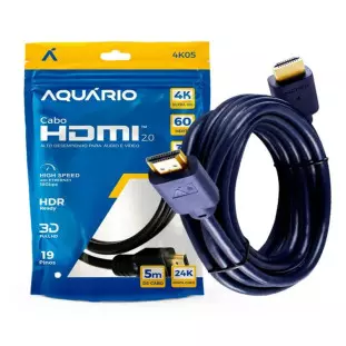 Cabo Hdmi X Hdmi 5,0 Metros 2.0 4K Fhd 4K05 Aquario - 1