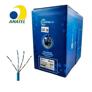 Cabo Rede Utp 4P Cat5E 23Awgx4P Azul (Pino Com 100 Metros) Copperlan - 1