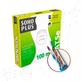 Cabo Rede Utp 4P Cat5E Cmx Sohoplus 24Awgx4P Azul (Caixa Com 100 Metros) 23200186 Furukawa - 1