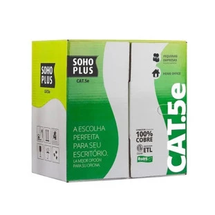Cabo Rede Utp 4P Cat5E Cmx Sohoplus 24Awgx4P Azul (Metro) 23200099 Furukawa CE - 1