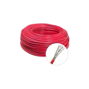 Cabo Rede Utp 4P Cat6 23Awgx4P Vermelho (Pino Com 100 Metros) Copperlan - 1