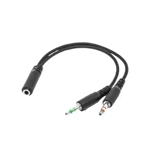 Cabo Y Duplicador De Audio Dois P2 M X Um P2 F 16Cm Desktop Cb0497 Dex - 1