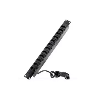 Calha Filtro Linha 19" Com 12 Tomadas 10A Preta Max - 1