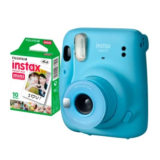 Camera Instantanea Instax Mini 11 Sky Azul Com 10 unidades de Filme Fujifilm - 1