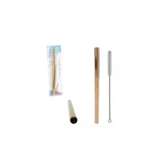 Canudo De Aco Inox 10Mm Reutilizavel Com Escova Para Limpeza Can00001 Global - 1