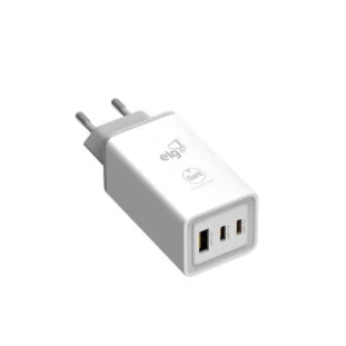 Carregador De Parede Universal 2 Usb-C 1 Usb-A 3.0A W65gan Elg - 1