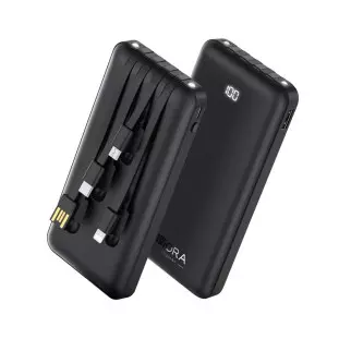 Carregador Portatil Power Bank 10.000 Mah Preto Gar148 1Hora - 1